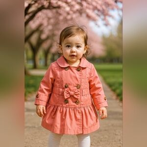 NWOT Mayoral Trench Coat 24 months baby girl